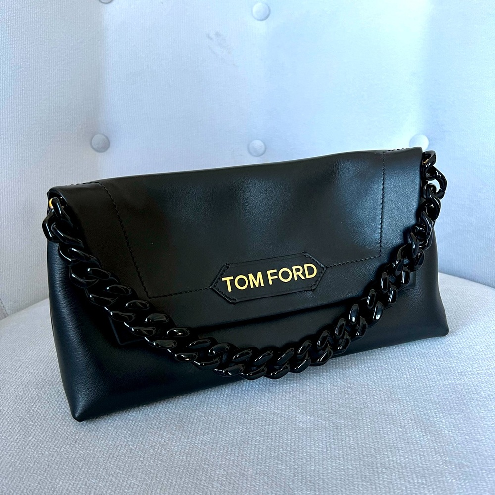 Tom Ford Small label Leather Chain Shoulder Bag